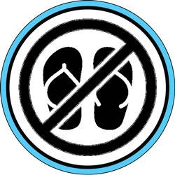 No open-toed shoes